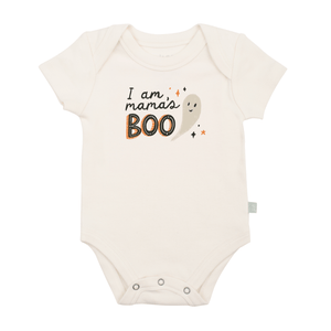 Graphic bodysuit by Mamas Boo for babies, featuring a cute design in a comfortable short sleeve style.