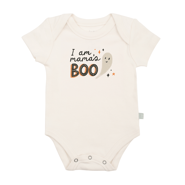 Graphic bodysuit by Mamas Boo for babies, featuring a cute design in a comfortable short sleeve style.