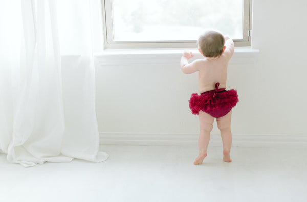Maroon Ruffle Tutu Bloomer