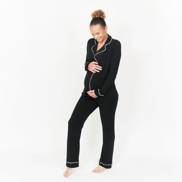 Black CloudLuxe Classic Pajama Set for babies, soft and stylish sleepwear in cozy fabric. Perfect for comfort and play.