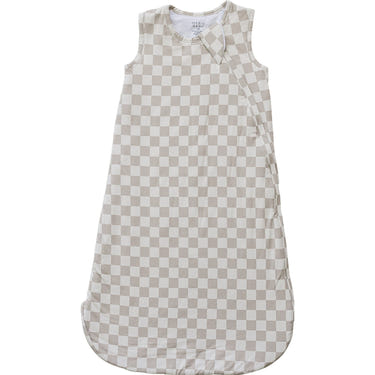 Taupe Checkered Bamboo Sleep Sack