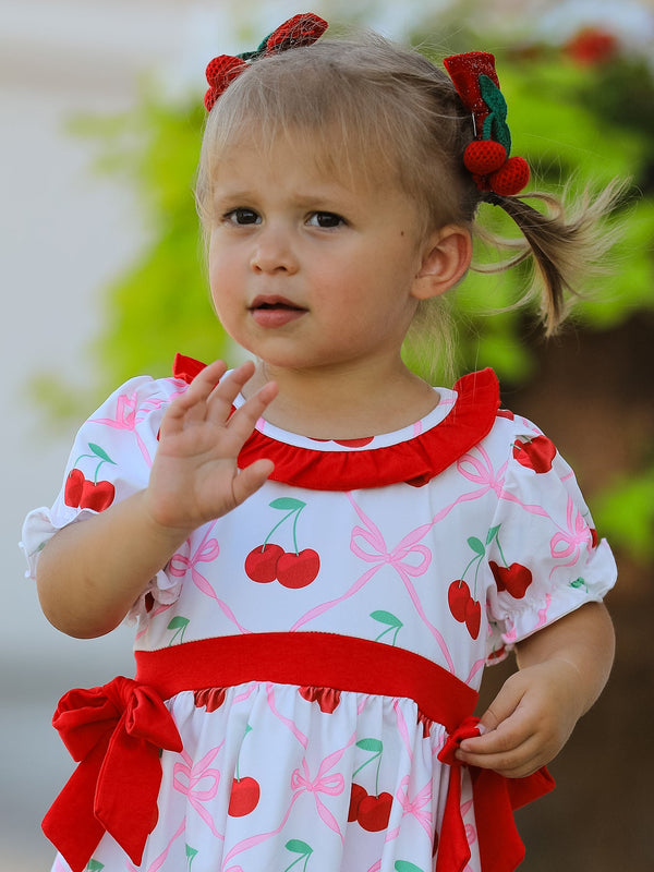 Cherry Bow Girls' Dress