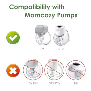 Maymom Flange Short Inserts 2 Pack (Compatible with Medela PersonalFit Flex and Elvie Breast Shields)
