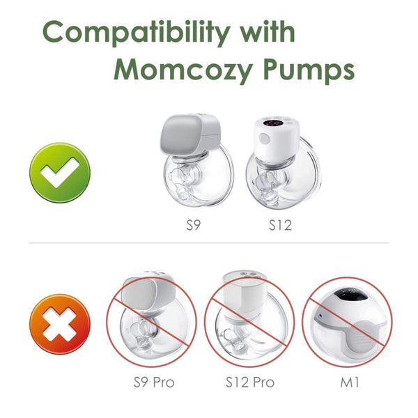 Maymom Flange Short Inserts 2 Pack (Compatible with Medela PersonalFit Flex and Elvie Breast Shields)