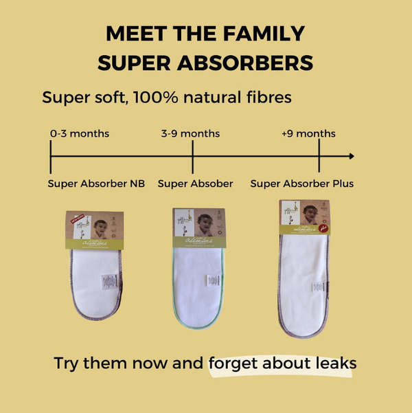 Super Absorbers Plus Cloth Diaper Inserts
