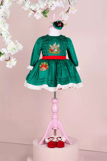 Merry Green Christmas Dress Set