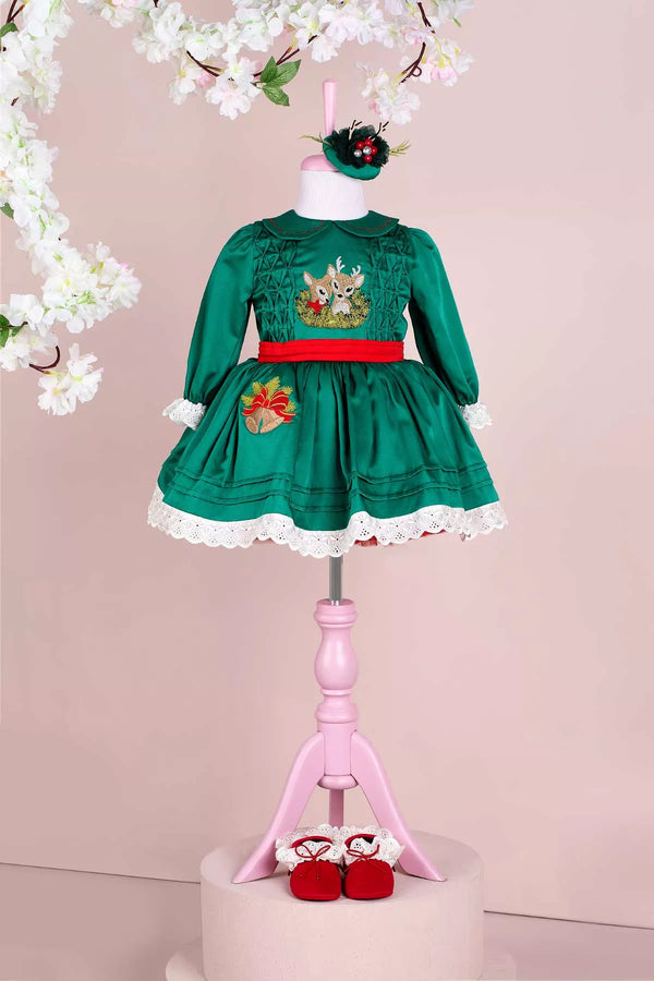 Merry Green Christmas Dress Set