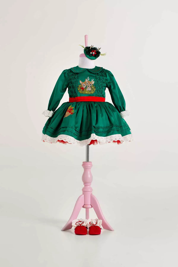 Merry Green Christmas Dress Set