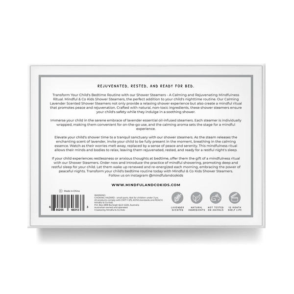 Sensory Lavender Shower Steamers for Calm and Relaxation