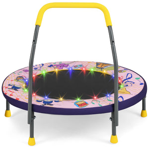 Mini Trampoline Folding Small Rebounder for Kids with Lights