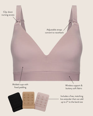 Minimalist Maternity & Nursing Bra | Lilac Stone - MOOGCO Baby
