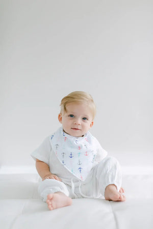 Bandana Bibs - Shore Set - Anchors, Flowers, Flamingos and Boats