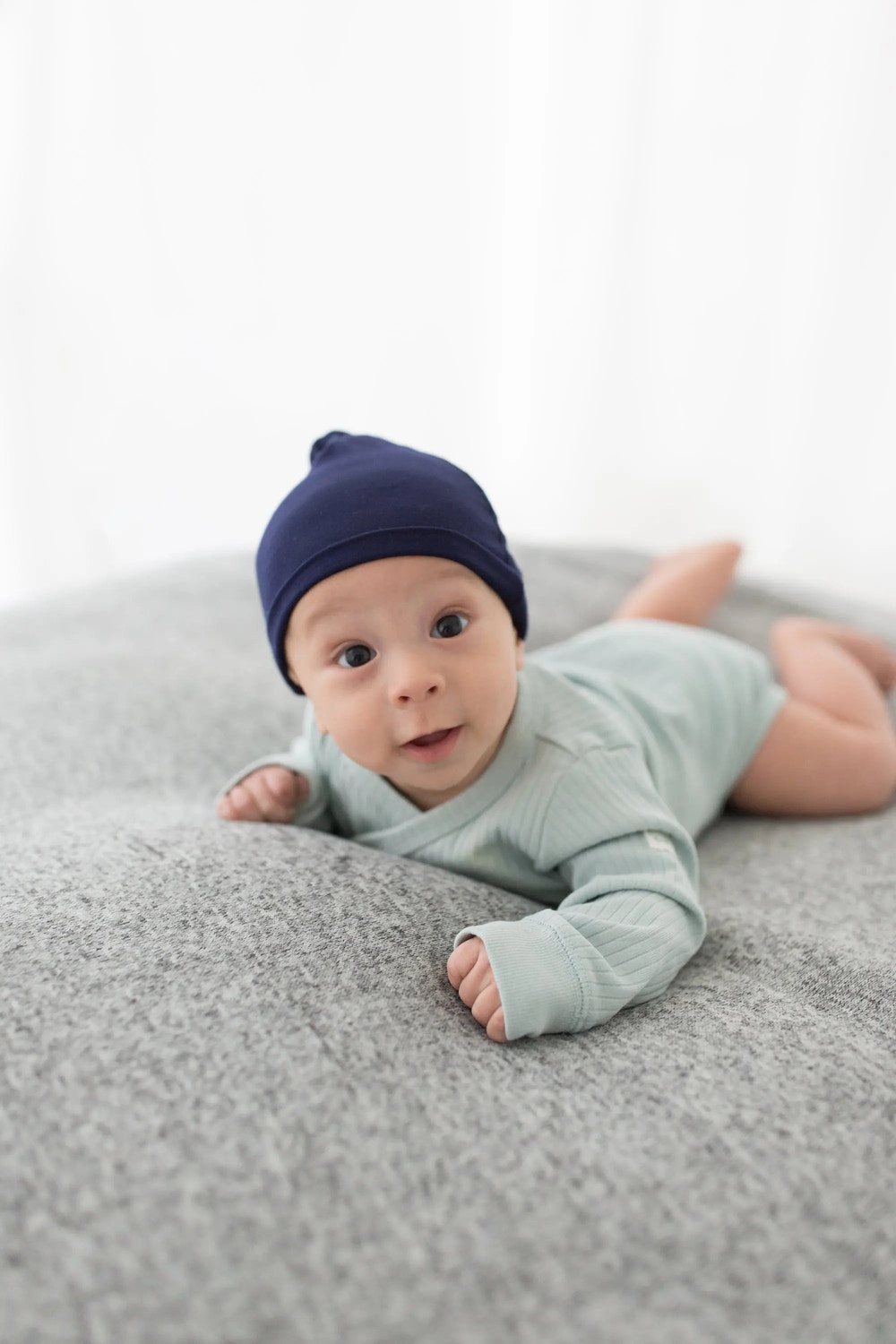 Swaddle Blanket and Hat Set - Navy Blue - MOOGCO Baby