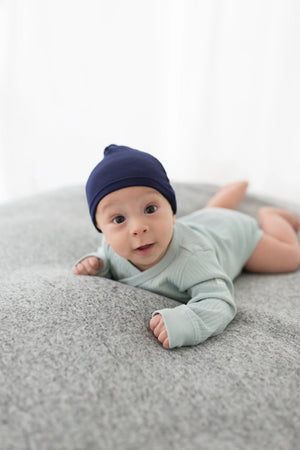 Swaddle Blanket and Hat Set - Navy Blue - MOOGCO Baby