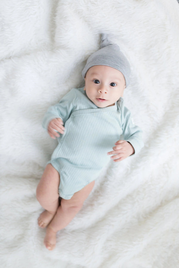 Swaddle Blanket and Hat Set - Gray - MOOGCO Baby
