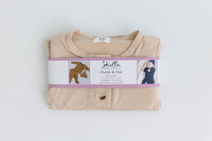 Top and Bottom Outfit Set (Newborn-12 months sizes) Sand