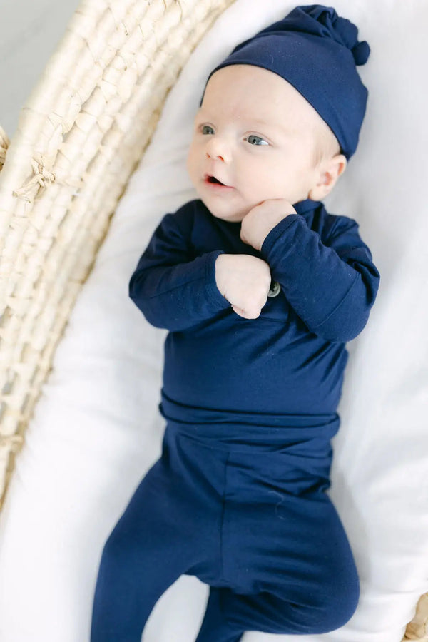 3-Piece Baby Outfit - Newborn Take Home Outfit - Navy Blue - MOOGCO Baby