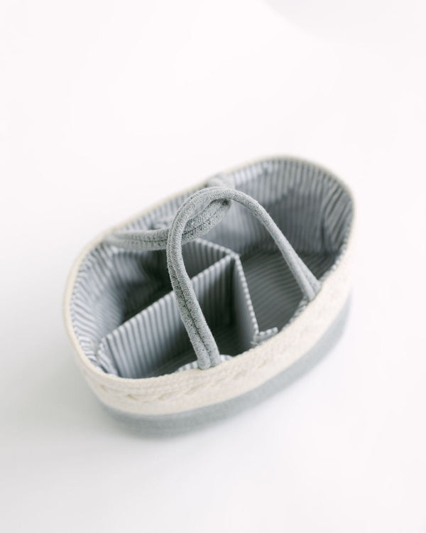 Diaper Caddy Organizer - Gray and Cream