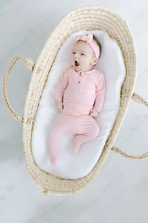 Top and Bottom Outfit, Hat and Headband Set (Newborn - 12 months) - Pink - MOOGCO Baby