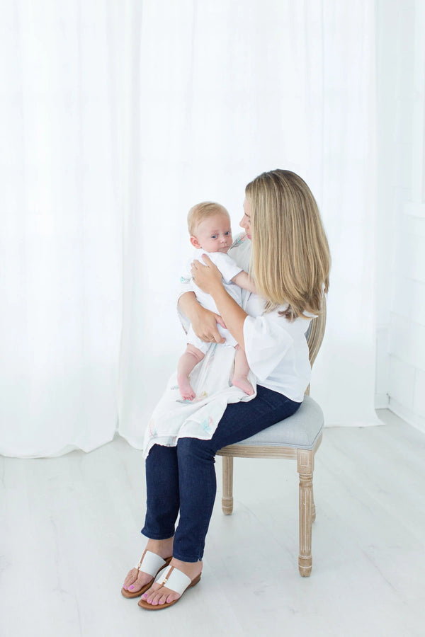 Swaddle Blanket - Bamboo and Cotton - Feather - MOOGCO Baby