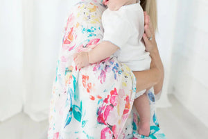 Swaddle Blanket - Bamboo and Cotton - Flora - MOOGCO Baby