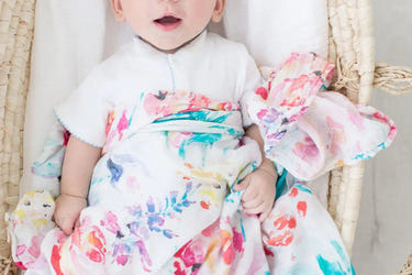 Swaddle Blanket - Bamboo and Cotton - Flora - MOOGCO Baby