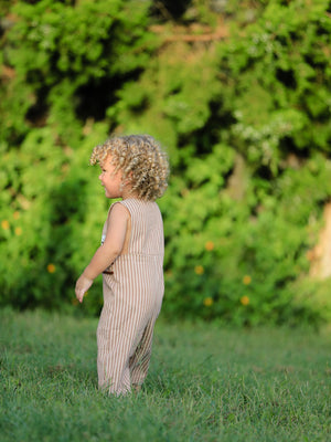 Stripe Smocked Church Christ Bishop Christening Toddler Boys' Romper