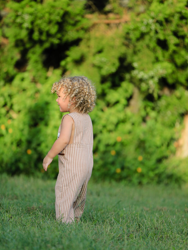 Stripe Smocked Church Christ Bishop Christening Toddler Boys' Romper