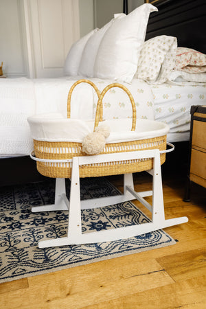 Modern Open Weave<br> African Moses Basket <br> Vegan Handle