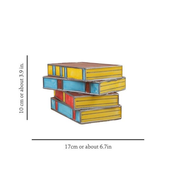 Stained Glass Books Lamp