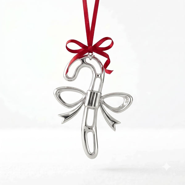 Sterling Silver Candy Cane Ornament by Krysaliis