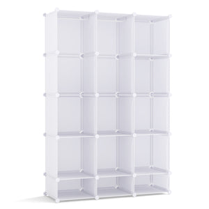 Modular Baby Wardrobe with 13 Cubes and Hanging Rod and Shelves Stackable
