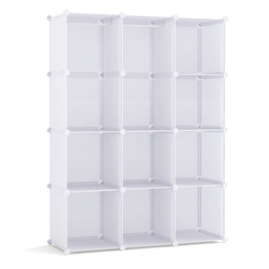 Modular Baby Wardrobe with 10 Cubes & Hanging Rod and Shelves Stackable