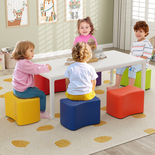 Multicolor 6 PCS Butterfly Stool Set for Kids - Stylish and fun seating solution for children's spaces.