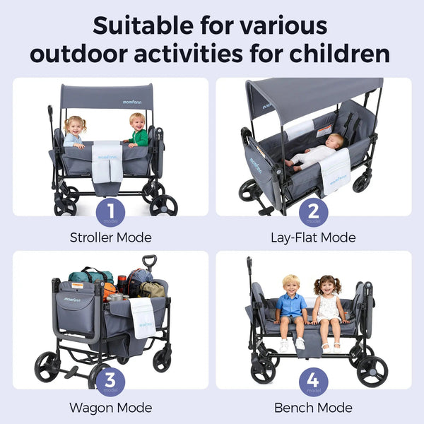Momfann Stroller Wagon for Kids – 2-Seater All-Terrain Baby Wagon
