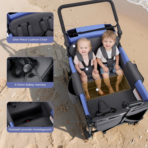 Momfann Stroller Wagon for Kids – 2-Seater All-Terrain Baby Wagon