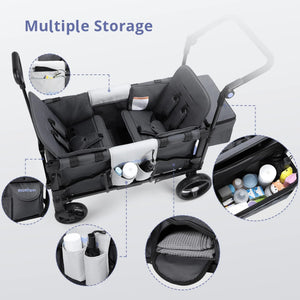 Momfann Stroller Wagon for Kids – 2-Seater All-Terrain Baby Wagon