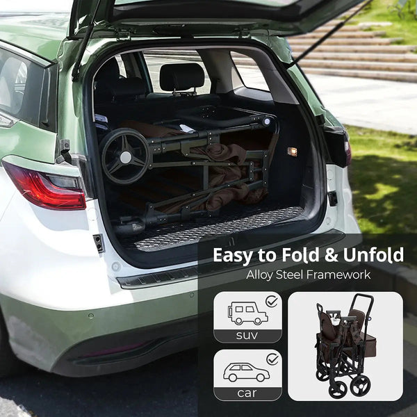 Momfann Stroller Wagon for Kids – 2-Seater All-Terrain Baby Wagon
