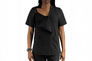 Pump-Friendly Scrub Top for Healthcare Moms