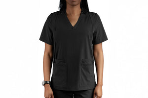 Pump-Friendly Scrub Top for Healthcare Moms