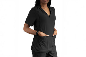 Pump-Friendly Scrub Top for Healthcare Moms