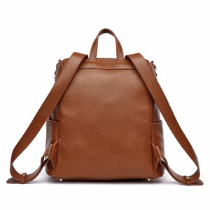 Caramel Signature Diaper Bag at angle 5, stylish and functional for modern parents on the go.
