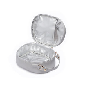 Classic Snack Bag in Stone Grey for food storage and on-the-go convenience, shown at angle 6.