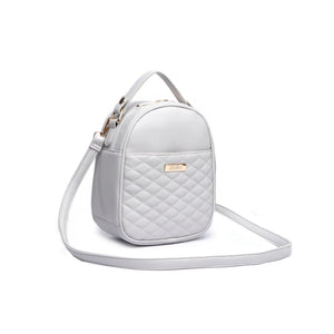 Classic Snack Bag in Stone Grey, perfect for food storage and on-the-go convenience for babies. Angle 3 view.