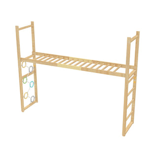 Monkey Bar Attachment – For 79 Inch Walnut Swedish Ladder