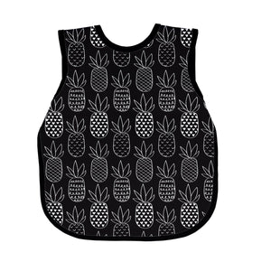 Pineapple Monochrome Bapron for babies, stylish and functional, shown from angle 3.