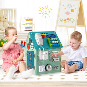 Montessori Play House with Sensory Games and Interior Storage Space for Kids