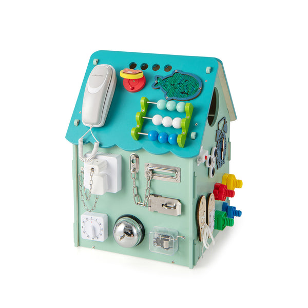 Montessori Play House with Sensory Games and Interior Storage Space for Kids