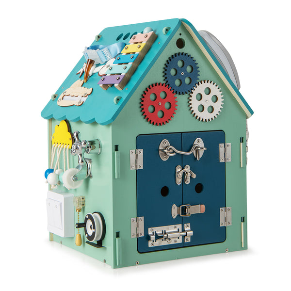 Montessori Play House with Sensory Games and Interior Storage Space for Kids