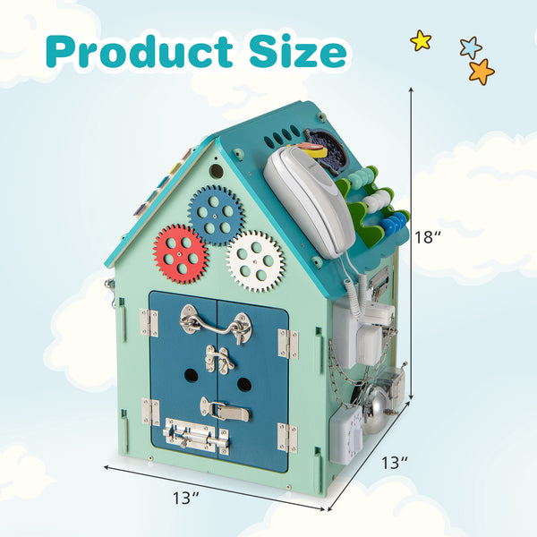 Montessori Play House with Sensory Games and Interior Storage Space for Kids